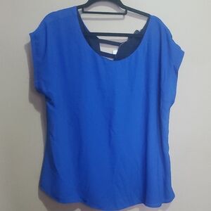 Michel Studio Royal Blue Women's Blouse Size 16